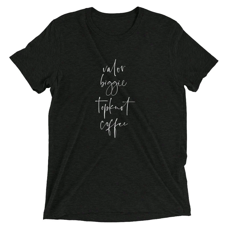 Valor, Biggie, Topknot, Coffee T-Shirt