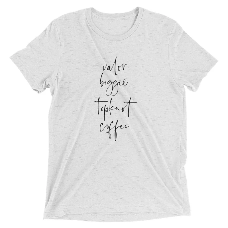 Valor, Biggie Topknot, Coffee T-Shirt