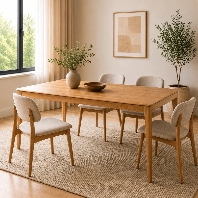 Table de salle à manger en chêne MINURA 40 | LoftStory