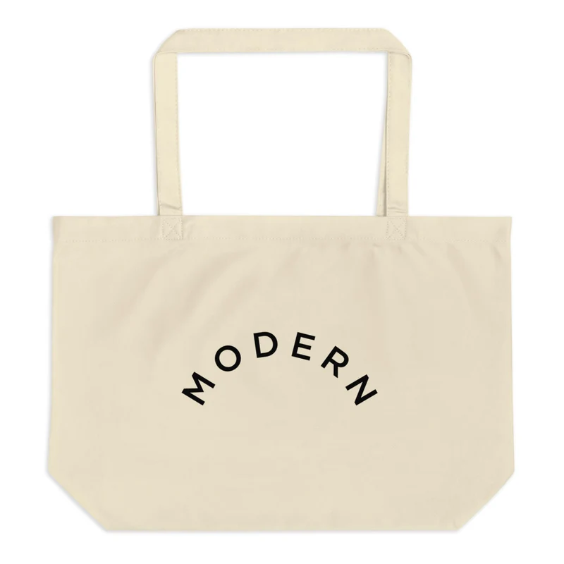 Modern Large Organic Cotton Tote