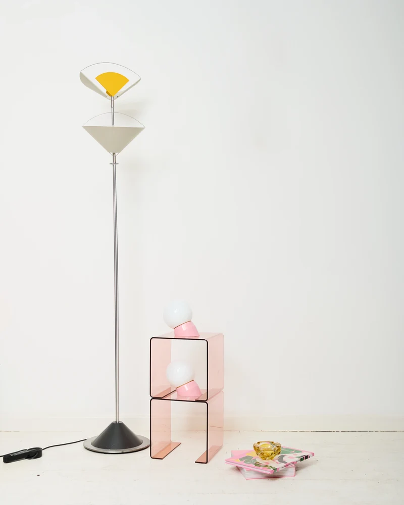 Duo de bouts de canapé roses, dlg Roche Bobois, 1970s
