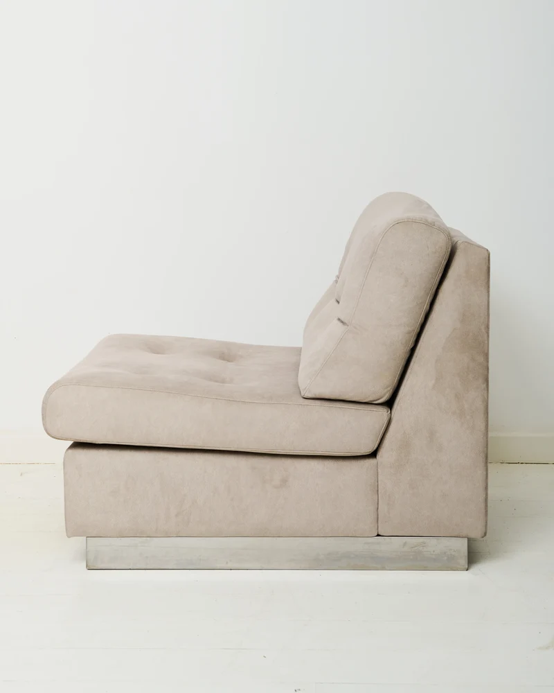 Chauffeuse grise, Jacques Charpentier, Roche Bobois, 1970s