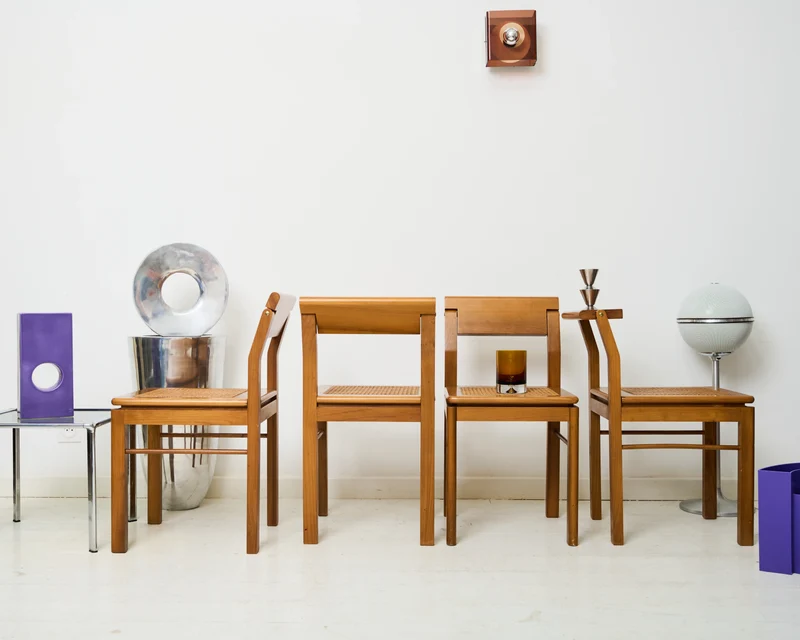 Chaises scandinaves à dossier modulable (4), 1970s