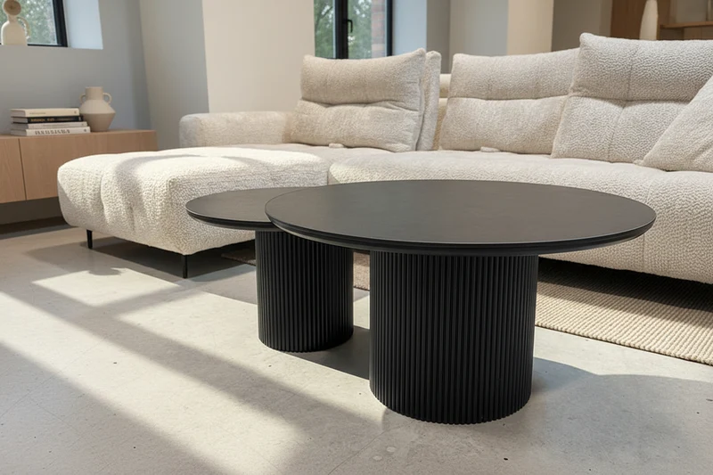 Table basse ronde en céramique - Duo
