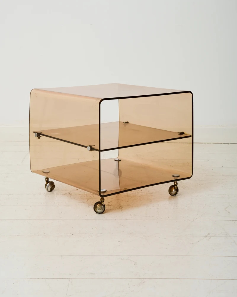 Table d'appoint à roulettes, Michel Dumas, Roche Bobois, 1970