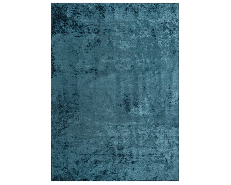 Tapis salon bleu bicolore - Glam Velvet
