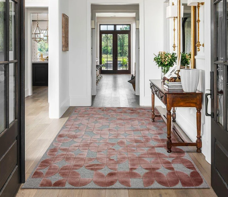 Tapis fin salon gris et marron - Raffinato