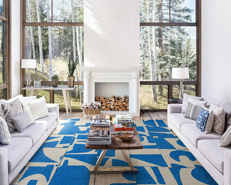 Tapis contemporain pour salon - Edges Chenille