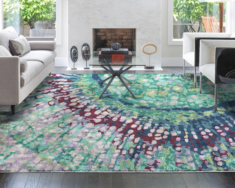 Tapis coloré salon violacé - Quartz