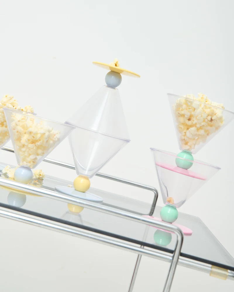 Service à dessert pop en plastique (8), 1980s