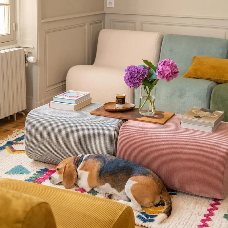 Le Pouf Pop.Orange Maison Jeudi