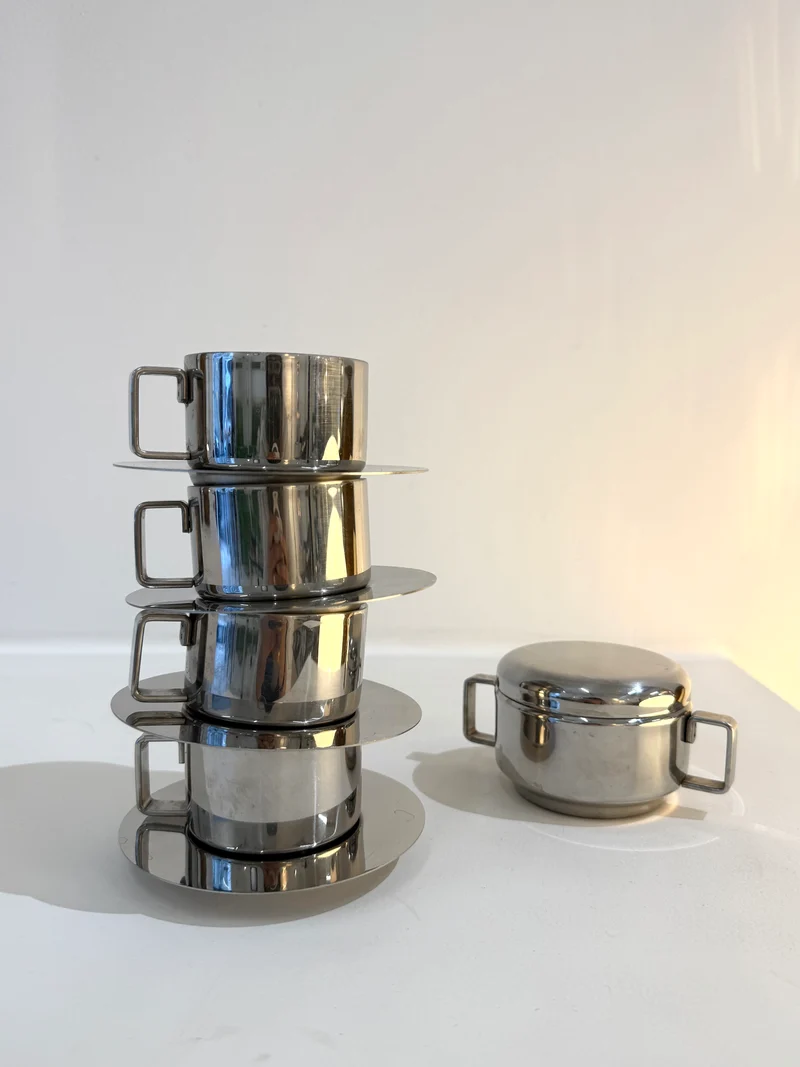 Service à café (4) et sucrière, Italie, 1960s