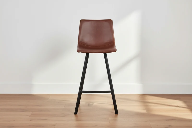 Chaise haute marron pieds métal - Ozany