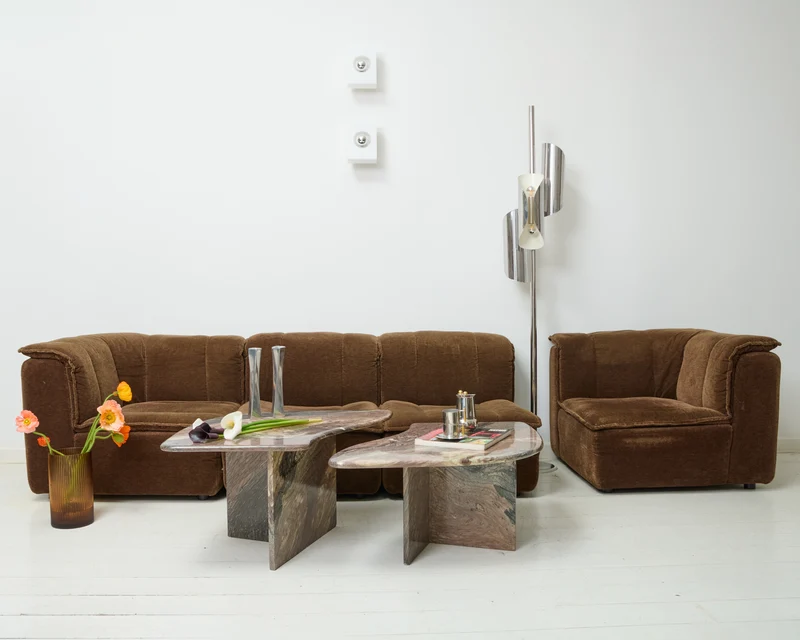 Canapé en velours, Rolf Benz, Allemagne, 1970s