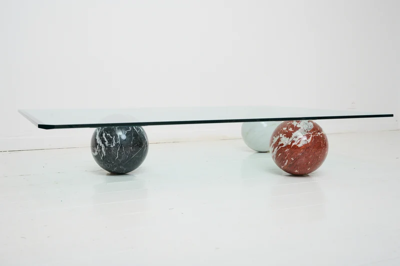 Table basse "Trois sphères", Vignelli, 1980-1990