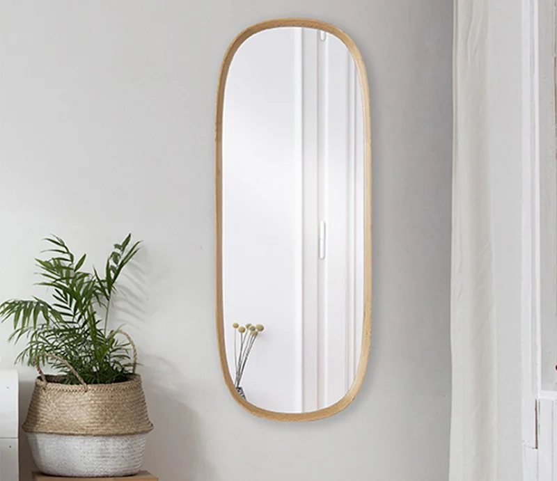 Miroir design avec cadre en bois - Solid Hall