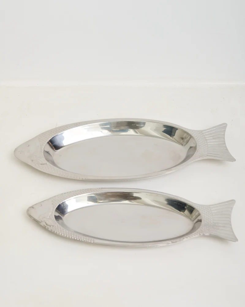 Duo de plats poisson en inox