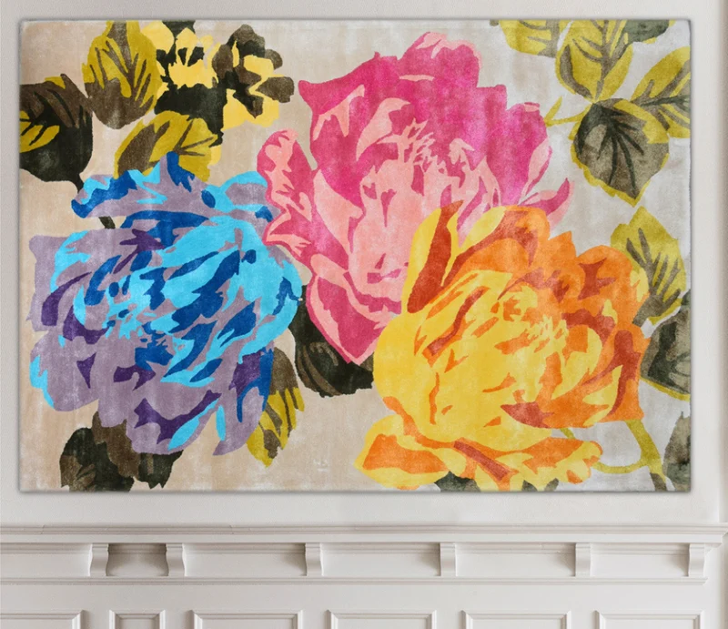 Tapis de salon moderne - Flowersy