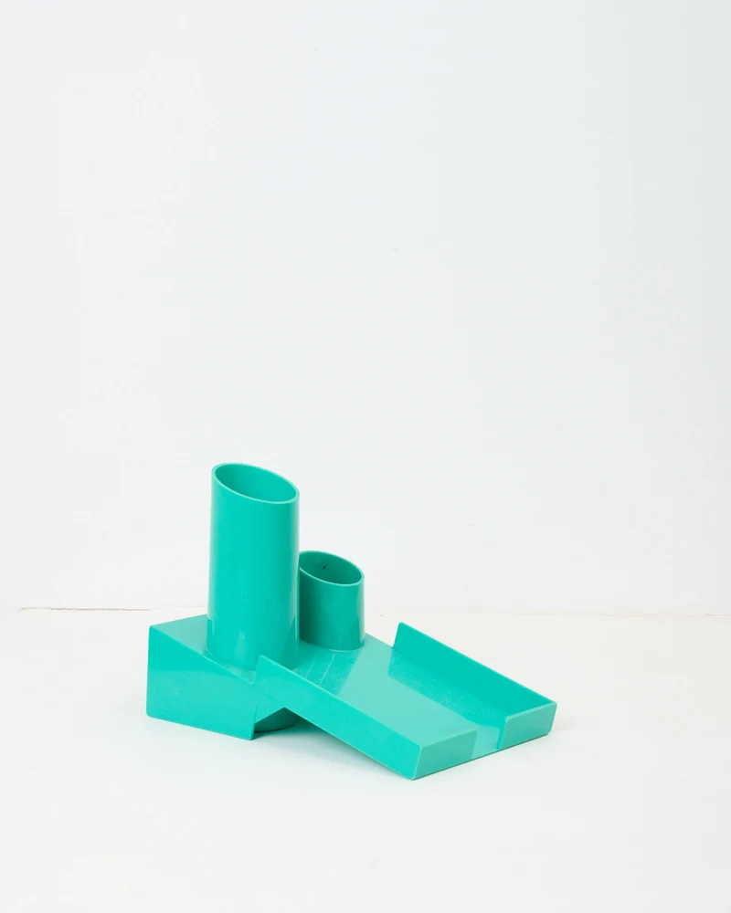 Organisateur de bureau turquoise, 1980s