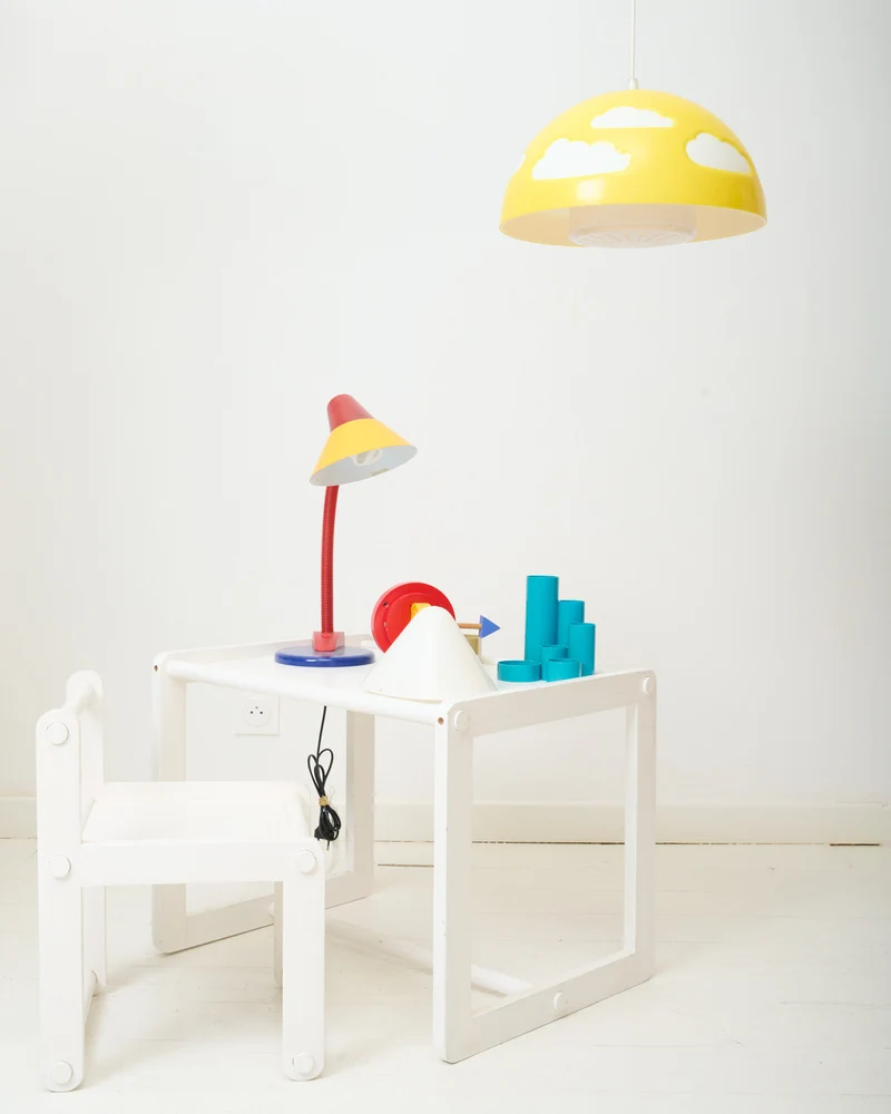 Bureau et chaise enfant, Baumann, 1960-1970