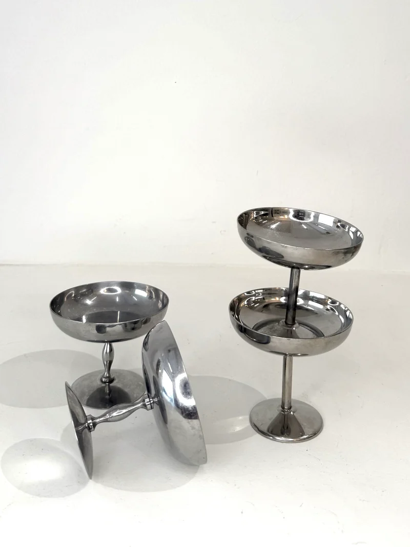 Quatre coupes à glace avec pied, 1970s