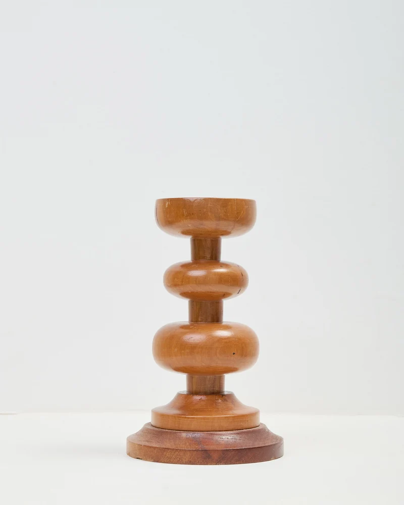 Bougeoir en bois, 1970s