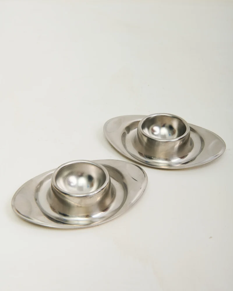Coquetiers ovales (2), WMF, Allemagne, 1970s