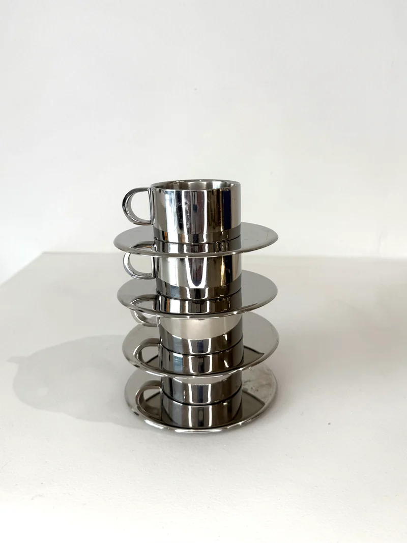Ensemble de tasse à espresso italiennes, 1970s