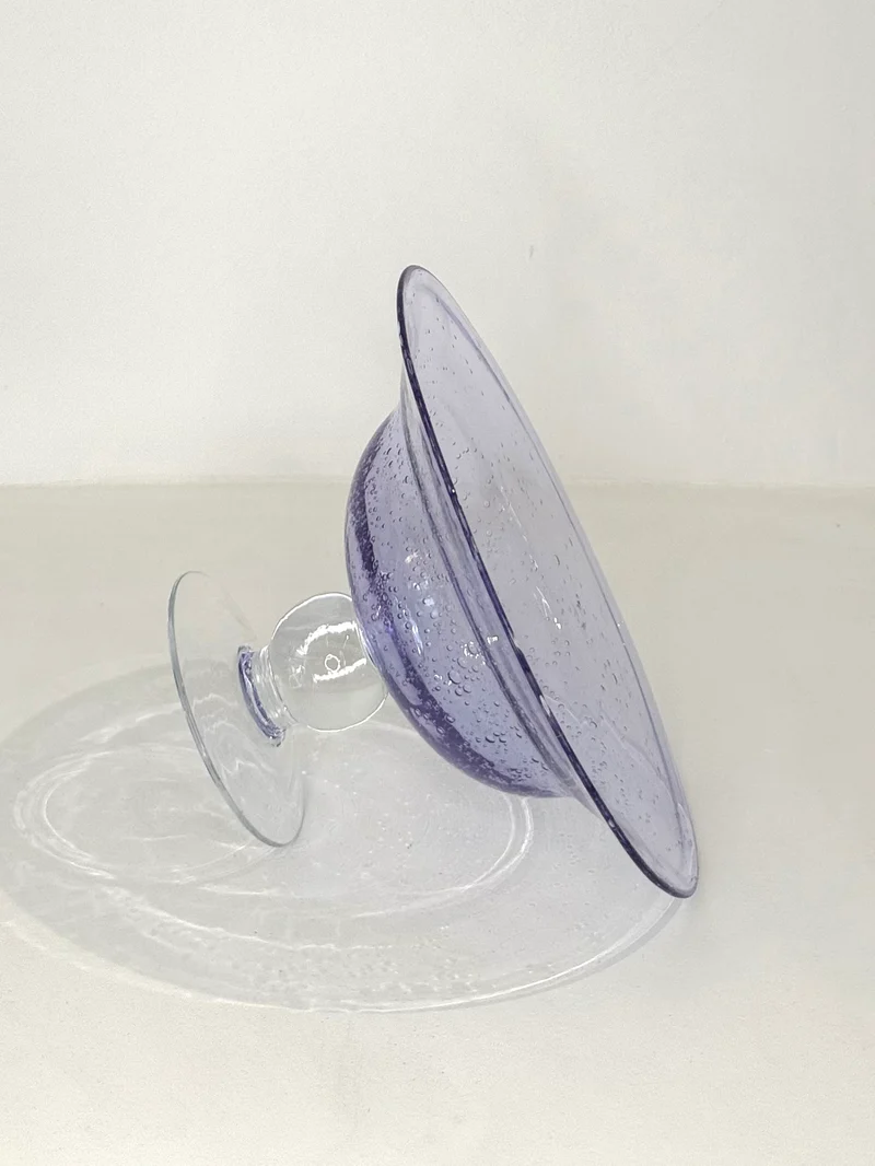 Coupe violette en verre de murano, Italie, 1970