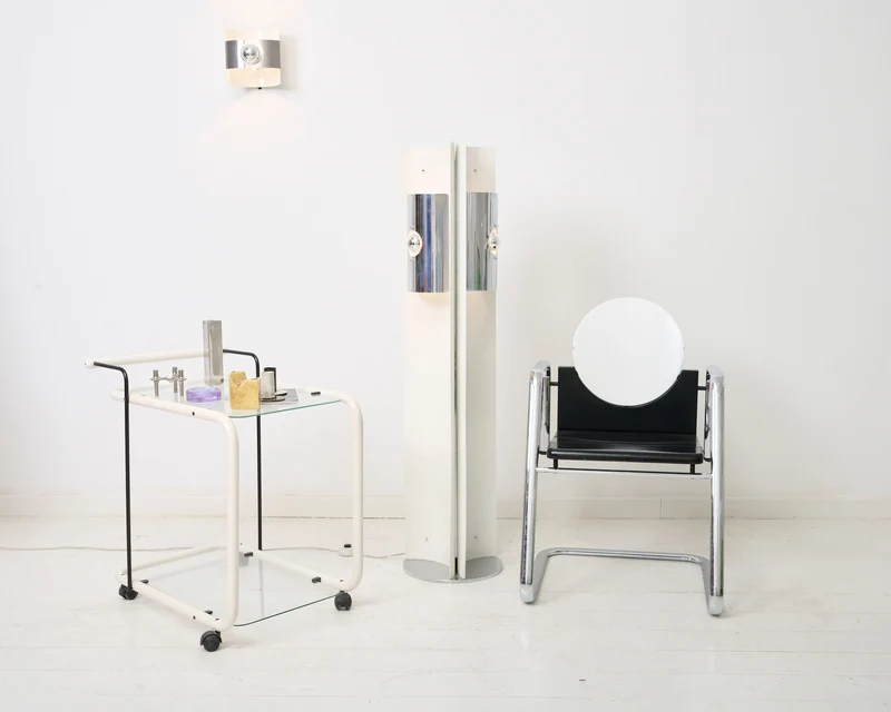 Desserte bicolore minimaliste, Italie, 1980s