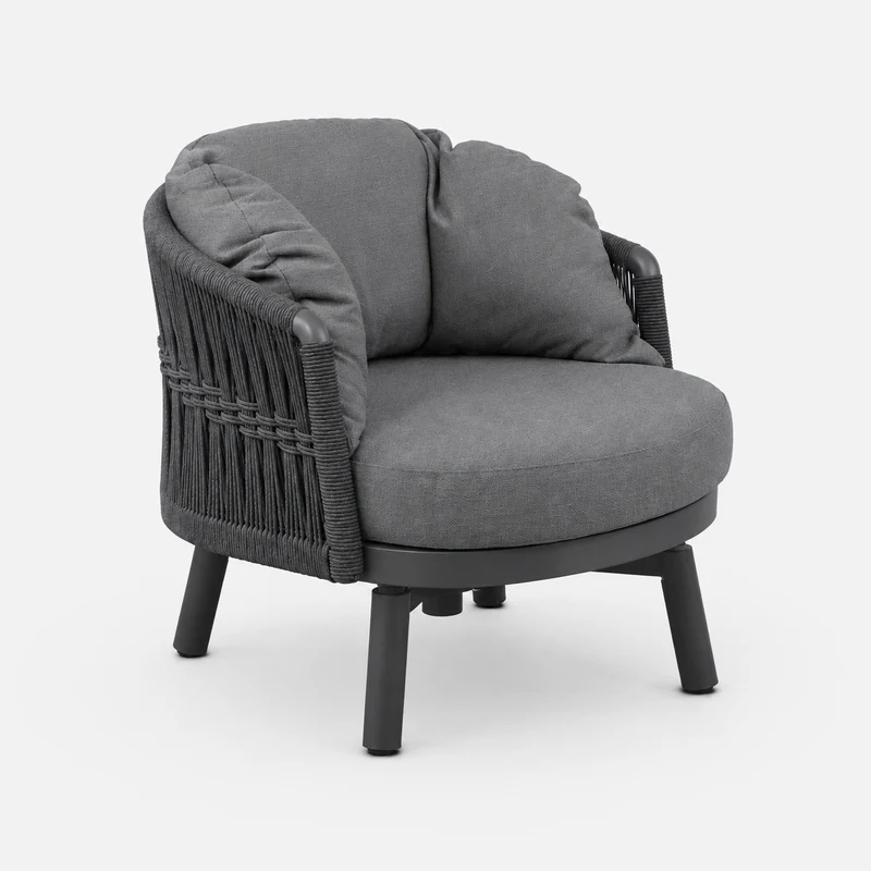 ALVINA - Fauteuil pivotant Anthracite