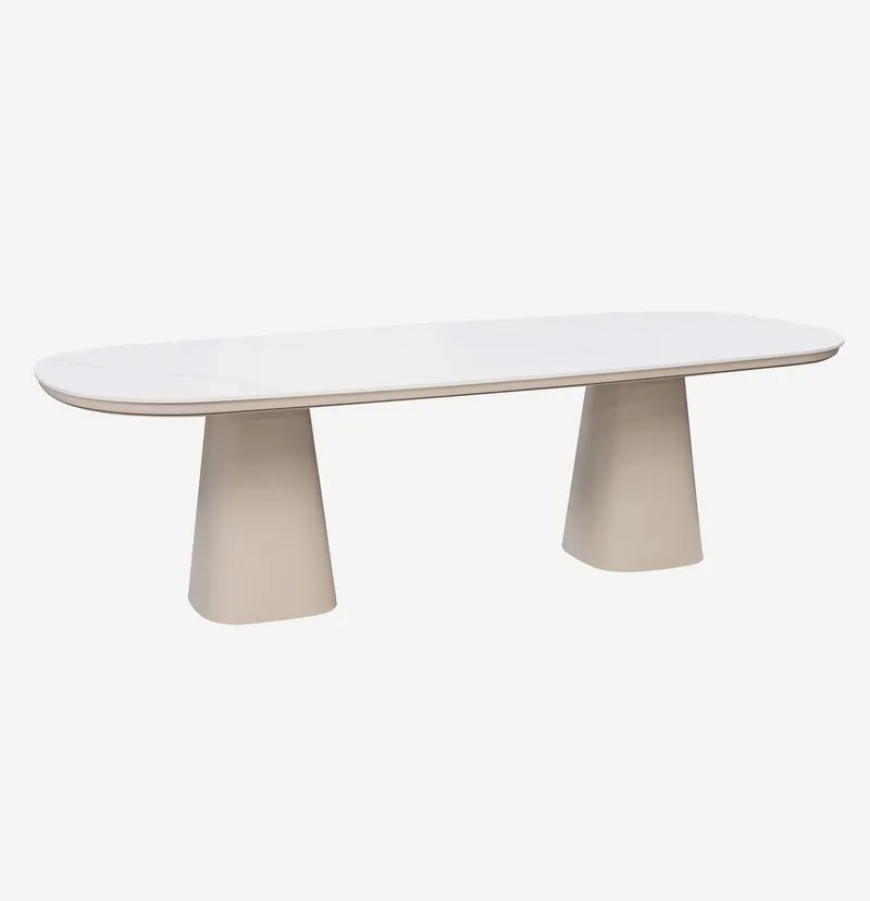 MONDO - Table repas 300 Travertin