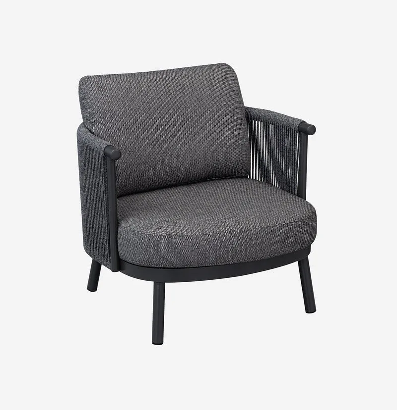 SELVA - Fauteuil lounge extérieur Anthracite
