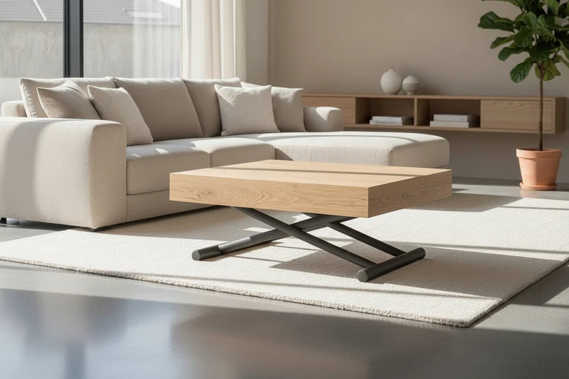 Table basse relevable et extensible - Compact
