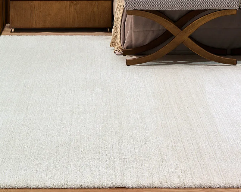 Tapis salon uni beige clair - Clubby