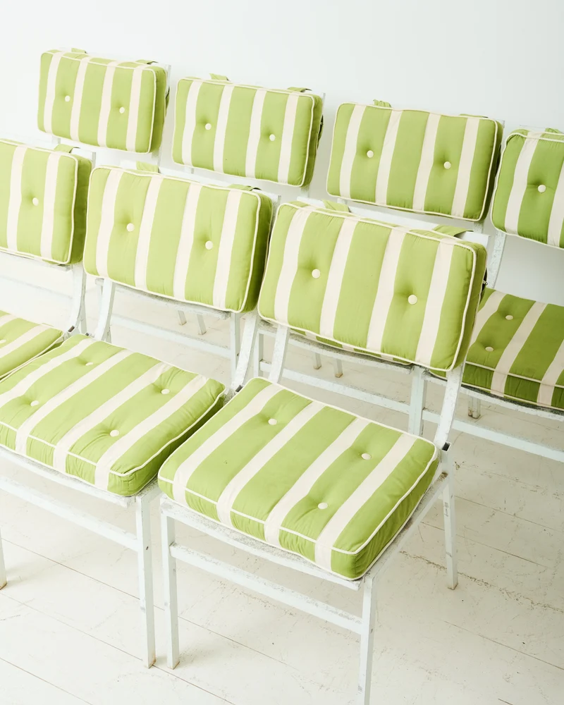 Chaises de jardin (6), Collection "Sea side", Hugonet, 1970