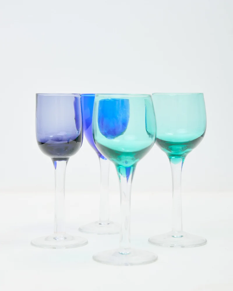 Verres à liqueur bicolores (4)