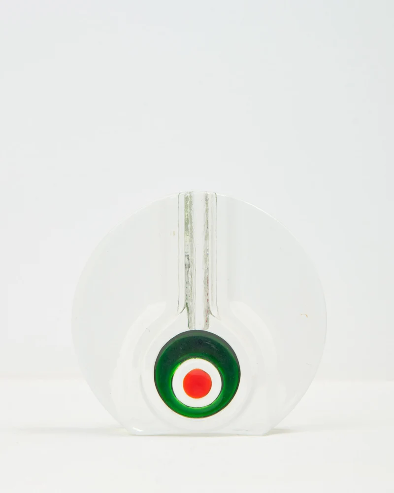 Vase monoflore en cristal, Walther Glas, 1970s