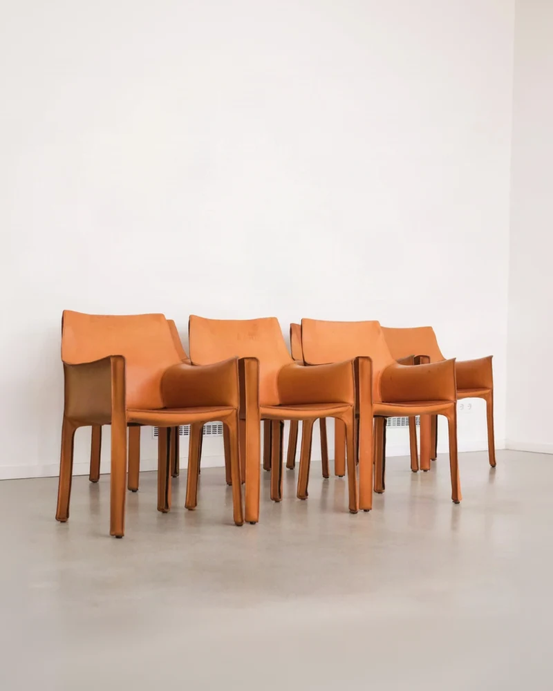 Cab 413 by Mario Bellini for Cassina — Set of 7