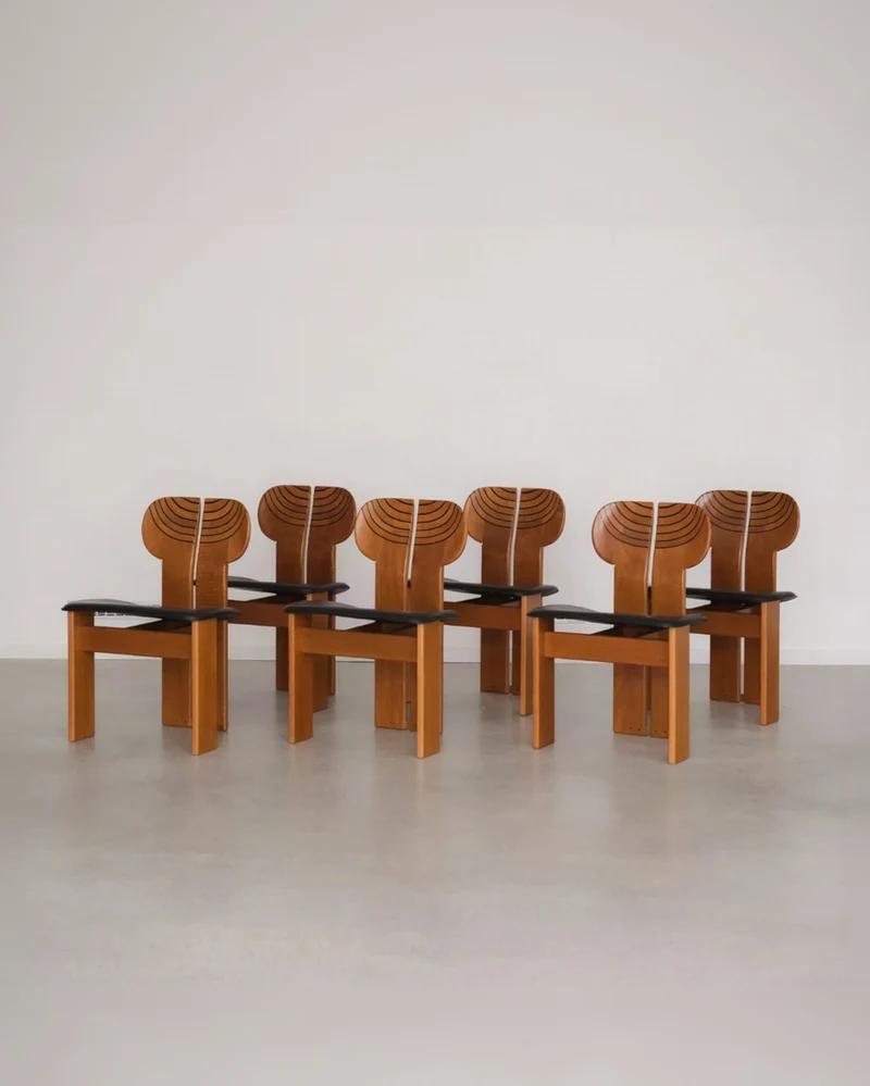 Africa Dining Chairs by Afra & Tobia Scarpa for Maxalto (Set of 6)