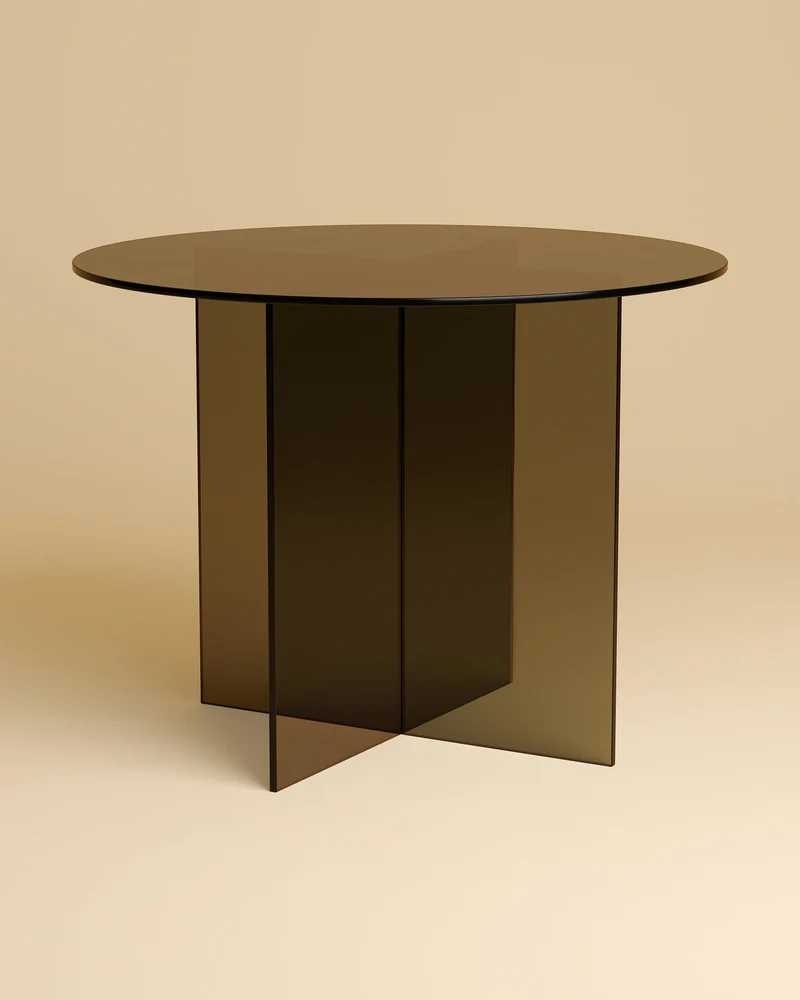 Round Glass Dining Table - YURI Series