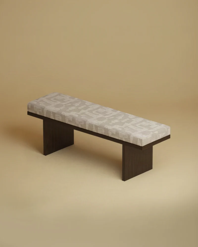 Wooden Bench - AROS Series in Smoked Oak