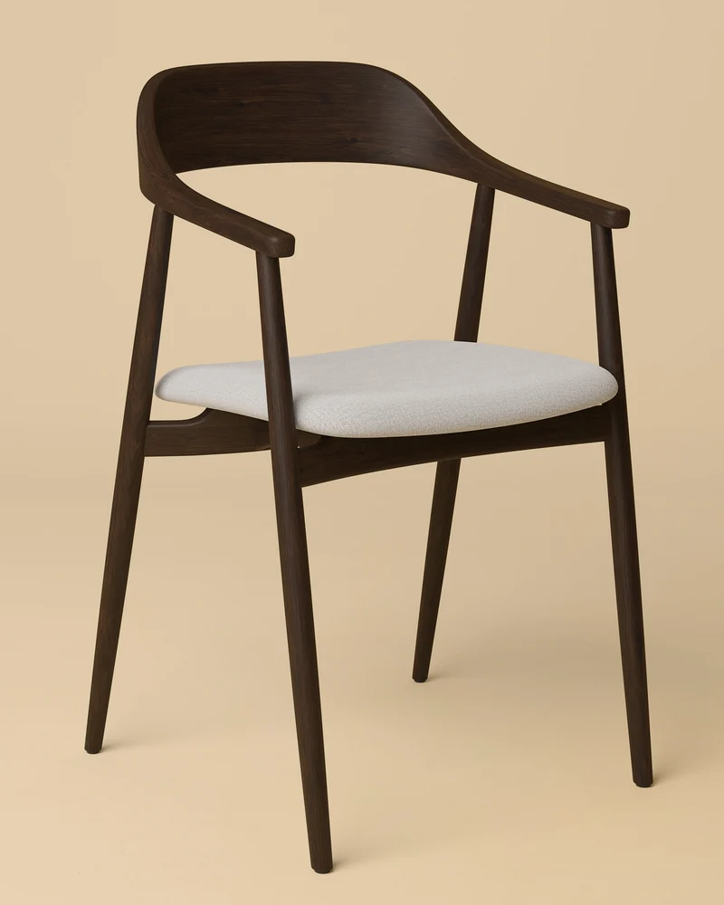 Wooden Dining Chair - MIKURA Series in Smoked Oak