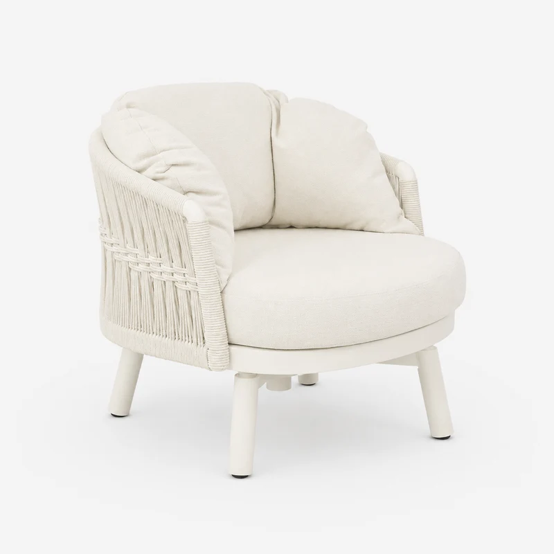 ALVINA - Fauteuil pivotant Warm White
