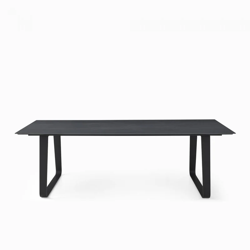 VILNA - Table repas 240x100 - grès anthracite