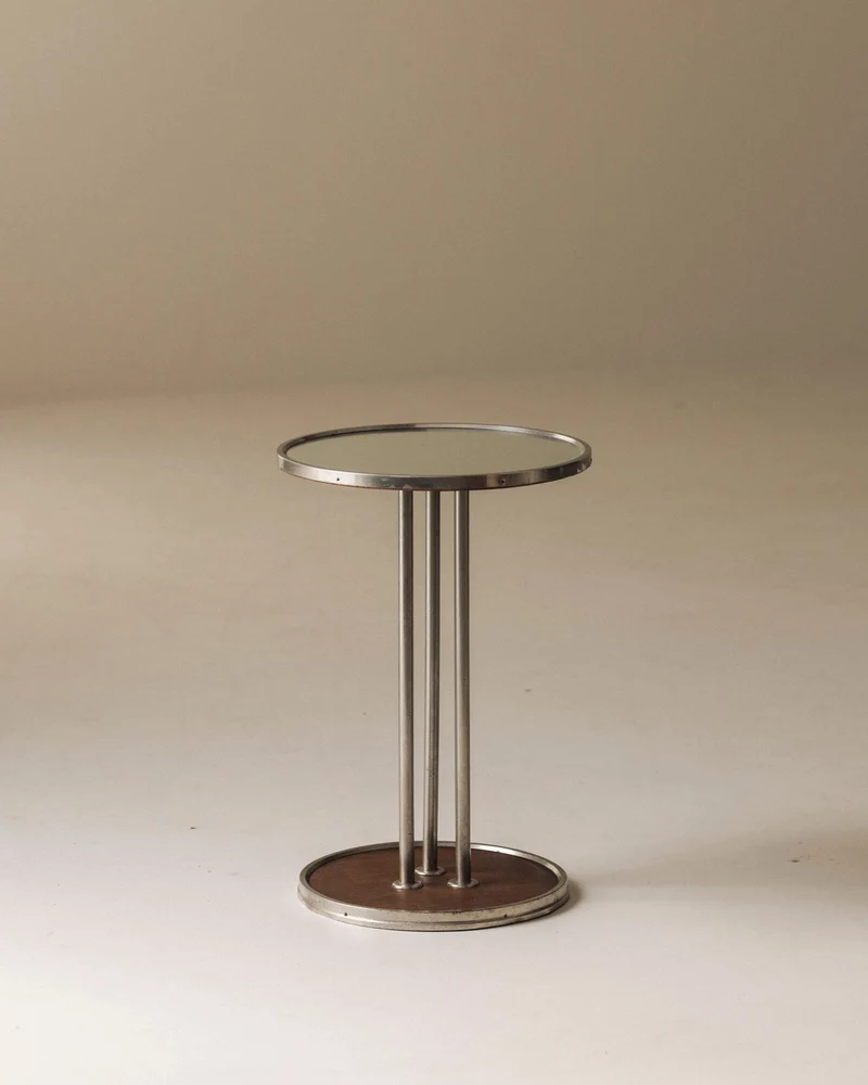 French Art Deco Mirrored Side Table, 1930s