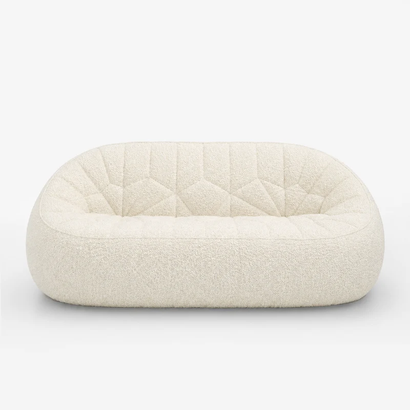 Ottoman - Grand canapé en tissu Parade - coloris Ecru