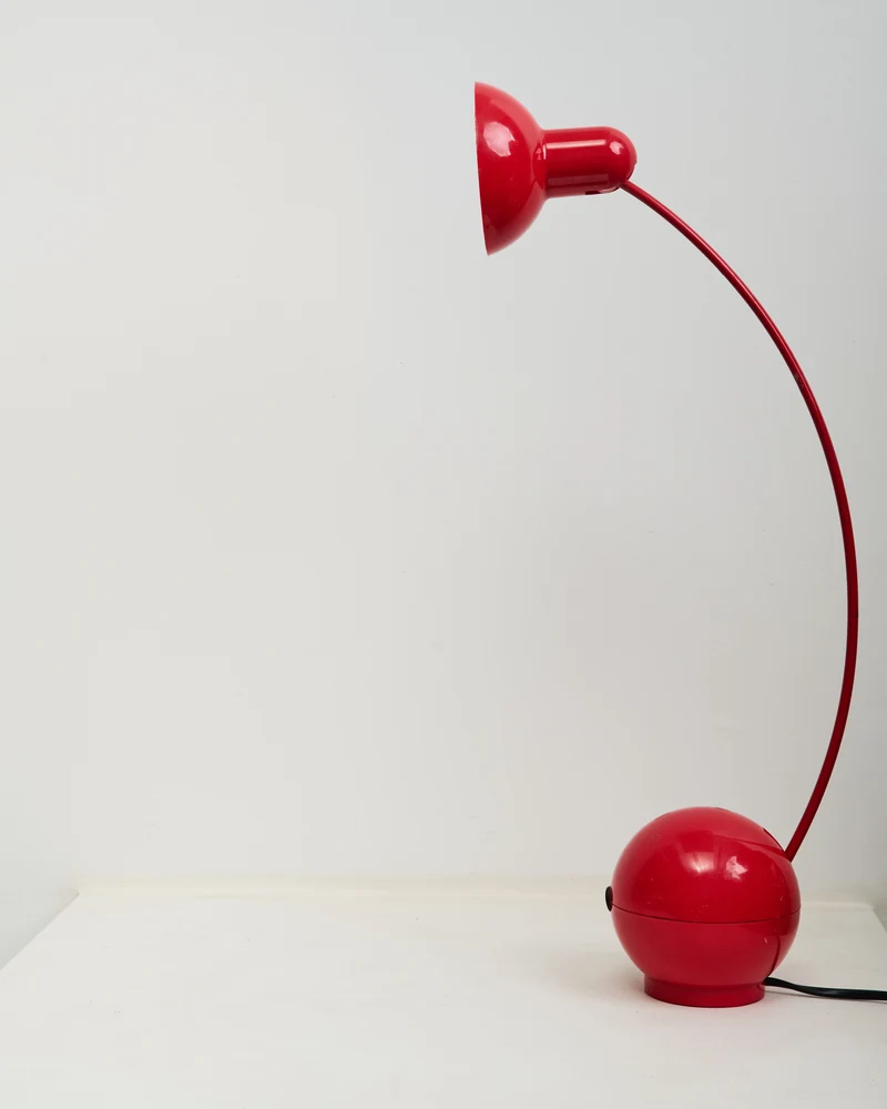 Lampe de bureau Memphis rouge, 1970s