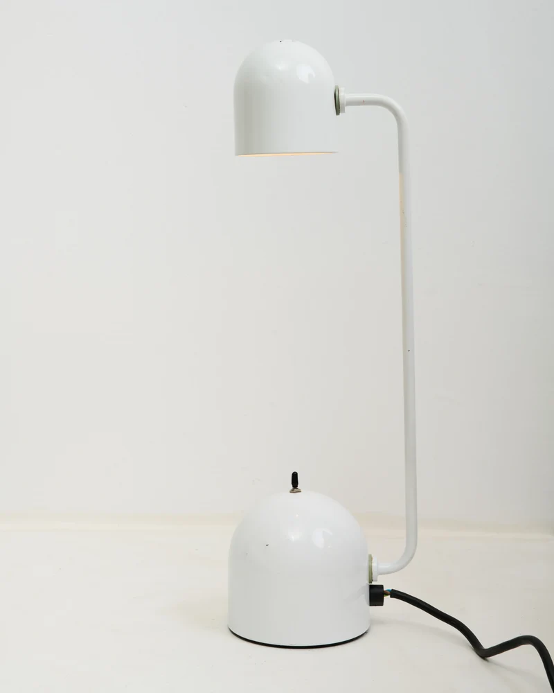 Lampe de bureau blanche Memphis, 1980s
