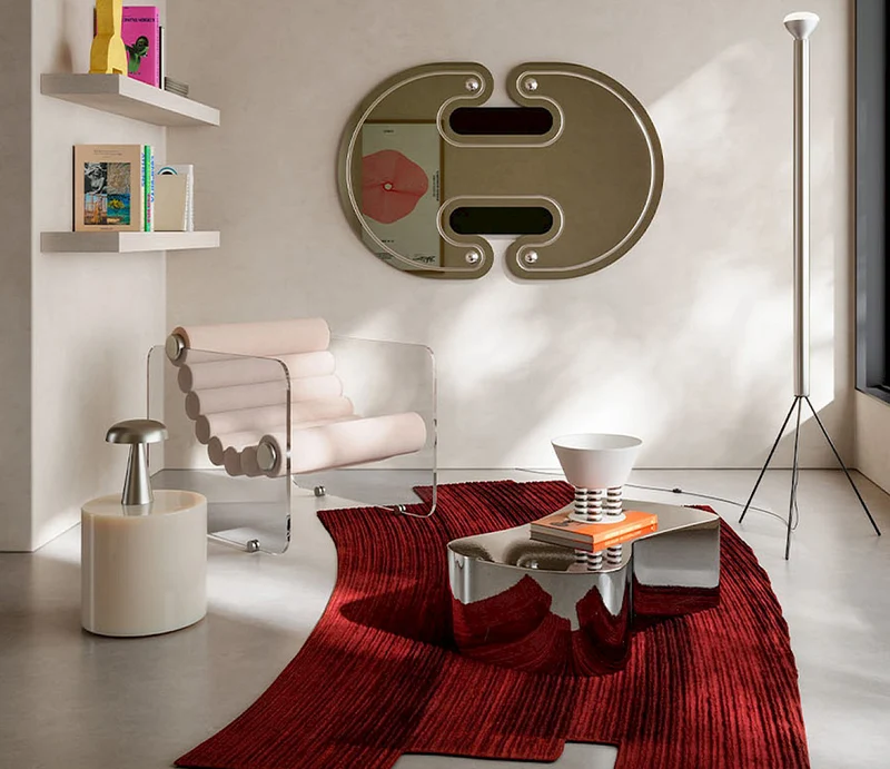 Miroir mural design pour salon - Satellita